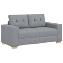 vidaXL világosszürke szövet loveseat kanapé 160x77x82 cm