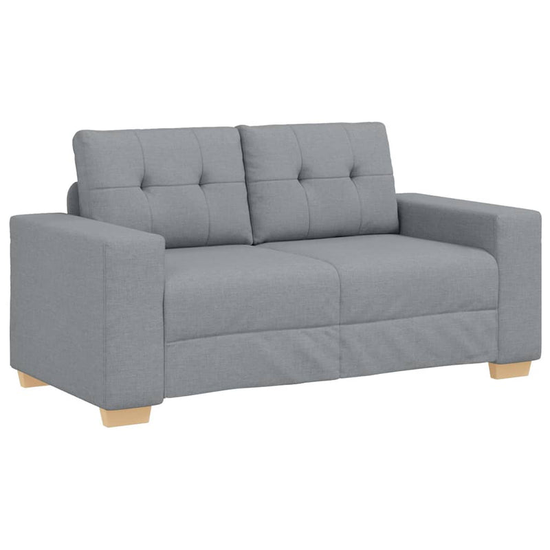 vidaXL világosszürke szövet loveseat kanapé 120 cm