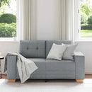 vidaXL világosszürke szövet loveseat kanapé 160x77x82 cm
