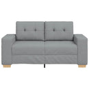 vidaXL világosszürke szövet loveseat kanapé 160x77x82 cm