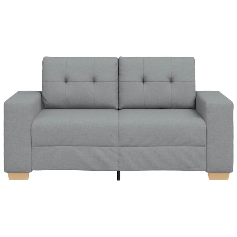 vidaXL világosszürke szövet loveseat kanapé 120 cm