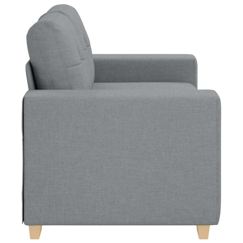 vidaXL világosszürke szövet loveseat kanapé 120 cm