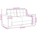vidaXL világosszürke szövet loveseat kanapé 160x77x82 cm