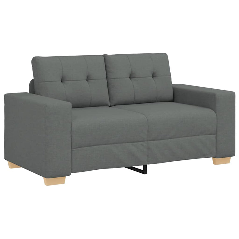 vidaXL sötétszürke szövet loveseat kanapé 120 cm