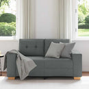 vidaXL sötétszürke szövet loveseat kanapé 160x77x82 cm