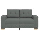 vidaXL sötétszürke szövet loveseat kanapé 160x77x82 cm
