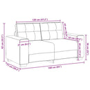 vidaXL sötétszürke szövet loveseat kanapé 160x77x82 cm