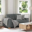 vidaXL sötétszürke szövet loveseat kanapé 160x77x82 cm