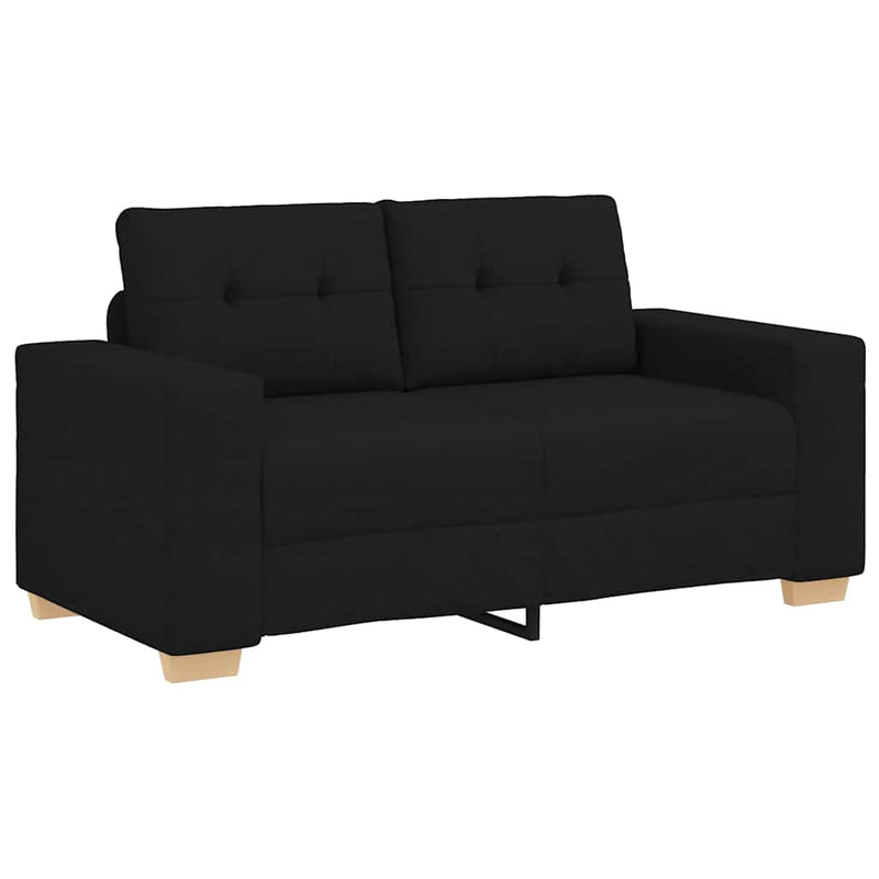 vidaXL fekete szövet loveseat kanapé 120 cm