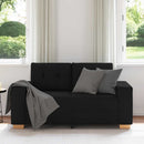 vidaXL fekete szövet loveseat kanapé 160x77x82 cm