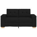 vidaXL fekete szövet loveseat kanapé 160x77x82 cm