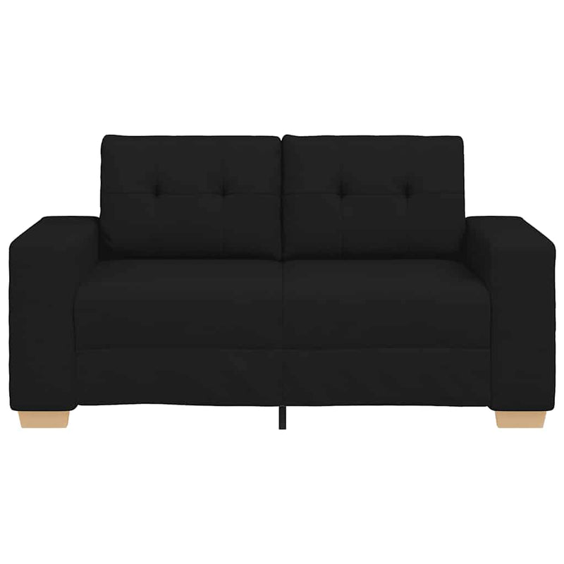 vidaXL fekete szövet loveseat kanapé 120 cm