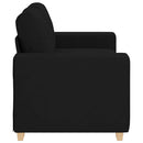 vidaXL fekete szövet loveseat kanapé 160x77x82 cm