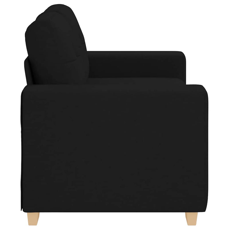 vidaXL fekete szövet loveseat kanapé 120 cm