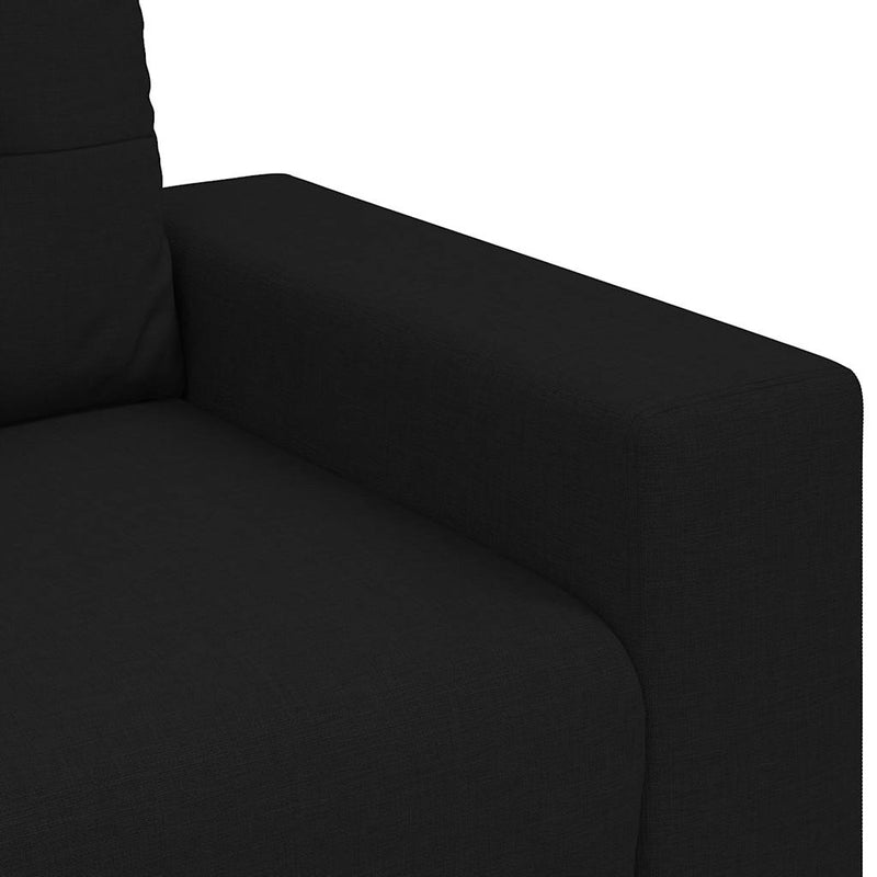 vidaXL fekete szövet loveseat kanapé 120 cm
