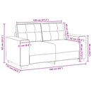 vidaXL fekete szövet loveseat kanapé 160x77x82 cm