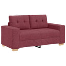 vidaXL borvörös szövet loveseat kanapé 160x77x82 cm