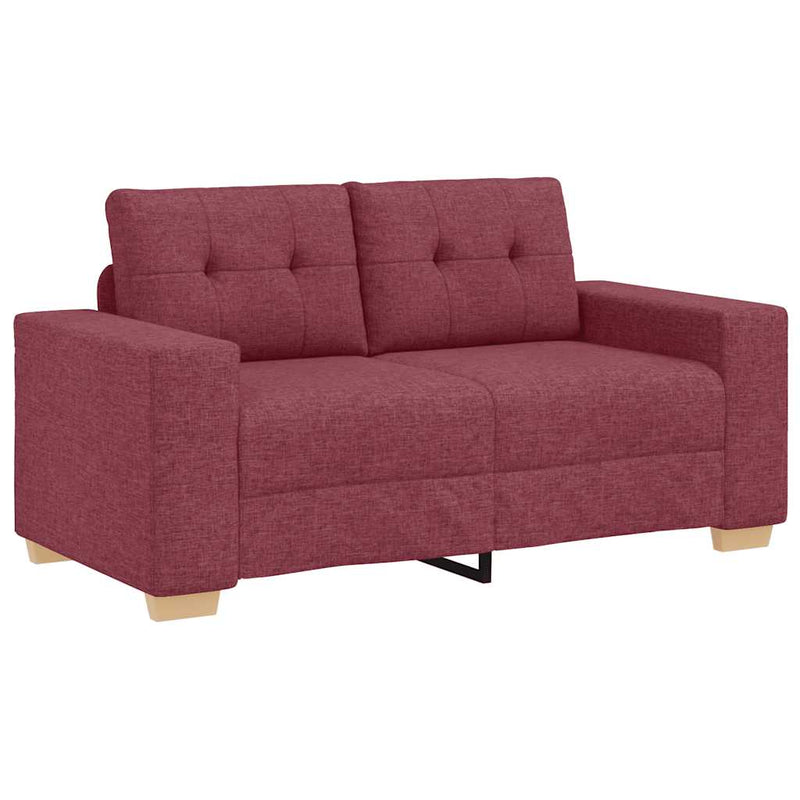 vidaXL borvörös szövet loveseat kanapé 120 cm