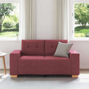 vidaXL borvörös szövet loveseat kanapé 160x77x82 cm