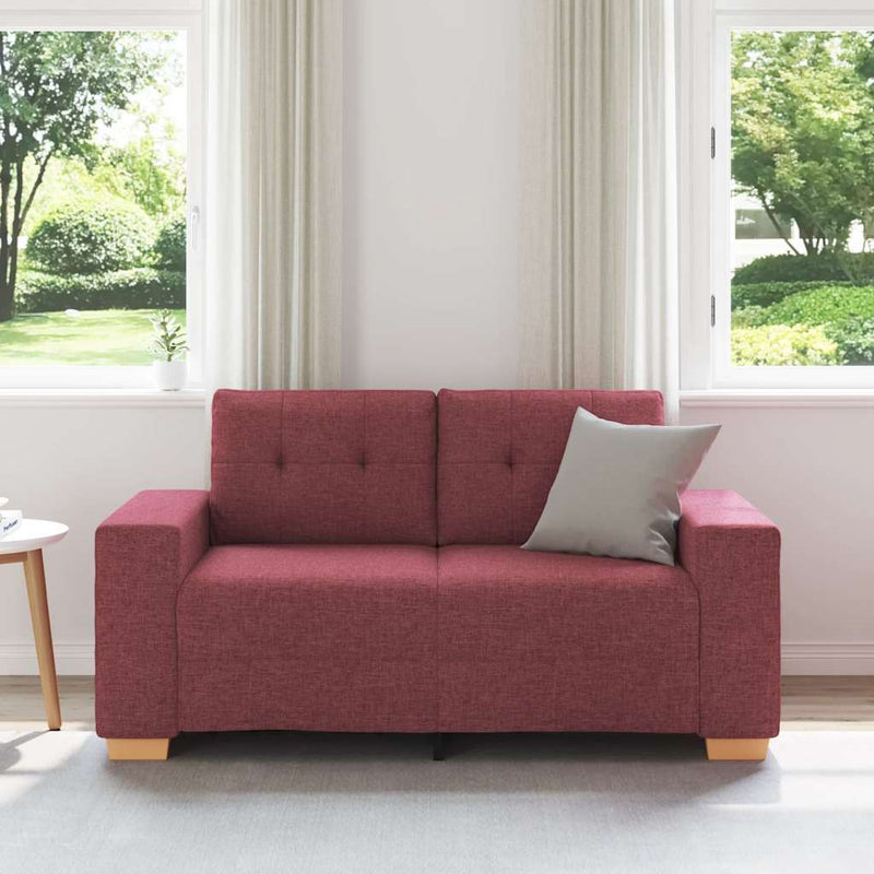 vidaXL borvörös szövet loveseat kanapé 120 cm