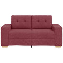 vidaXL borvörös szövet loveseat kanapé 160x77x82 cm