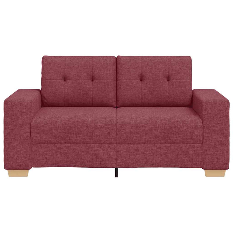 vidaXL borvörös szövet loveseat kanapé 120 cm