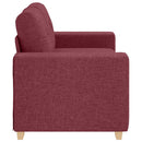 vidaXL borvörös szövet loveseat kanapé 160x77x82 cm