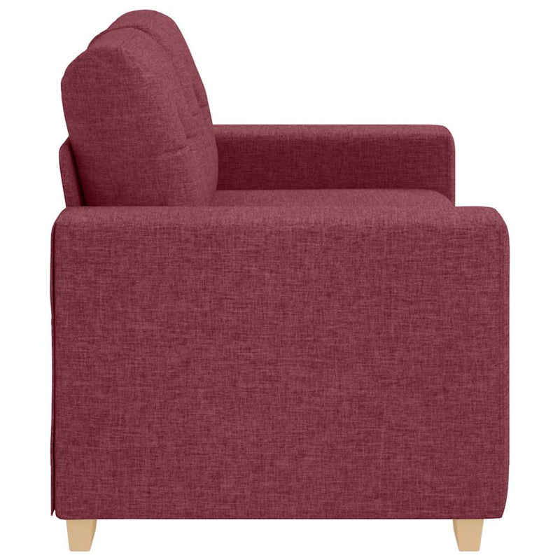 vidaXL borvörös szövet loveseat kanapé 120 cm