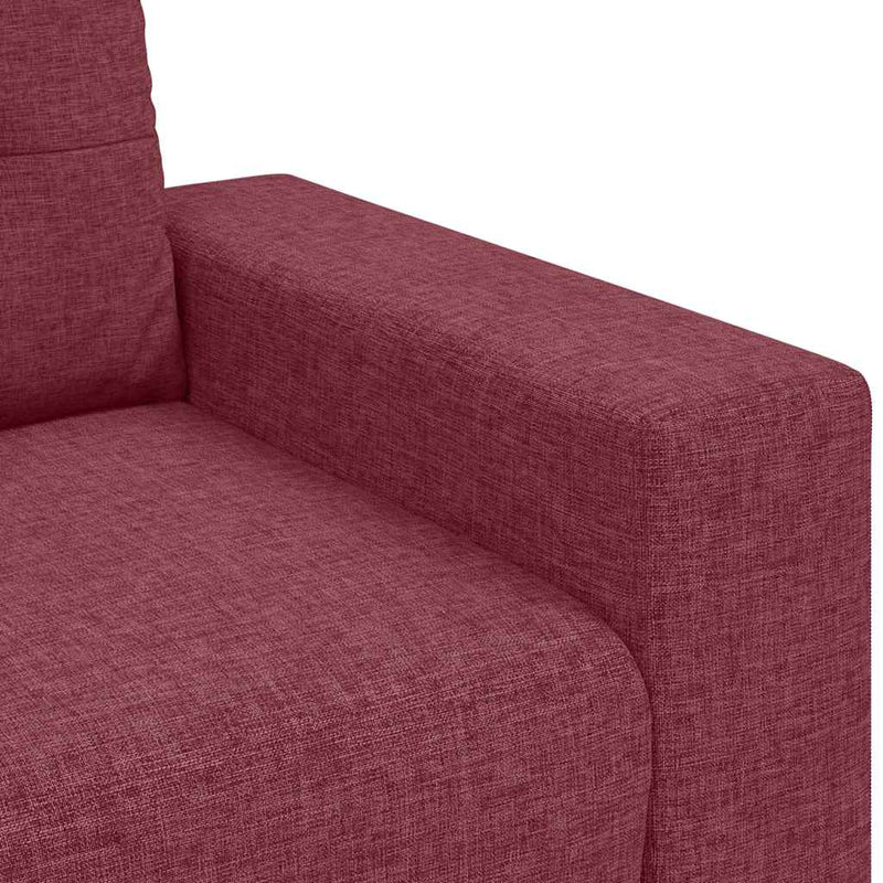 vidaXL borvörös szövet loveseat kanapé 120 cm