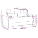 vidaXL borvörös szövet loveseat kanapé 160x77x82 cm