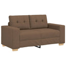 vidaXL barna szövet loveseat kanapé 160x77x82 cm