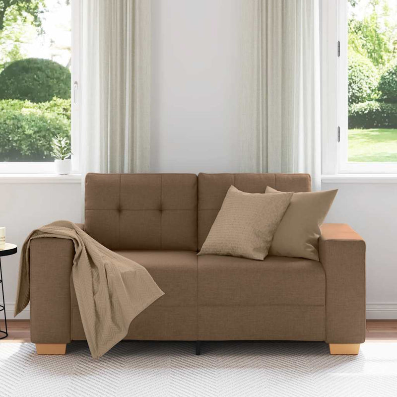 vidaXL barna szövet loveseat kanapé 120 cm