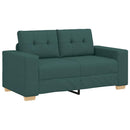 vidaXL sötétzöld szövet loveseat kanapé 160x77x82 cm