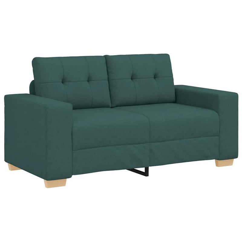 vidaXL sötétzöld szövet loveseat kanapé 120 cm