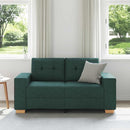 vidaXL sötétzöld szövet loveseat kanapé 160x77x82 cm