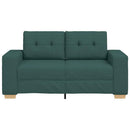 vidaXL sötétzöld szövet loveseat kanapé 160x77x82 cm