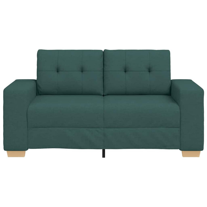 vidaXL sötétzöld szövet loveseat kanapé 120 cm