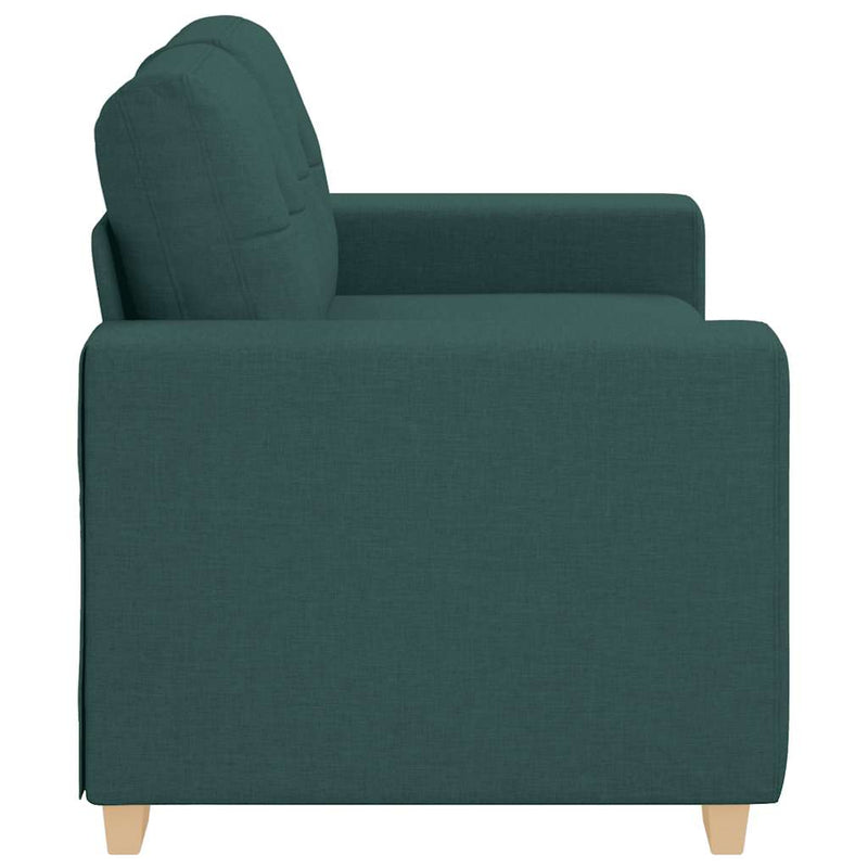 vidaXL sötétzöld szövet loveseat kanapé 120 cm
