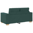 vidaXL sötétzöld szövet loveseat kanapé 160x77x82 cm