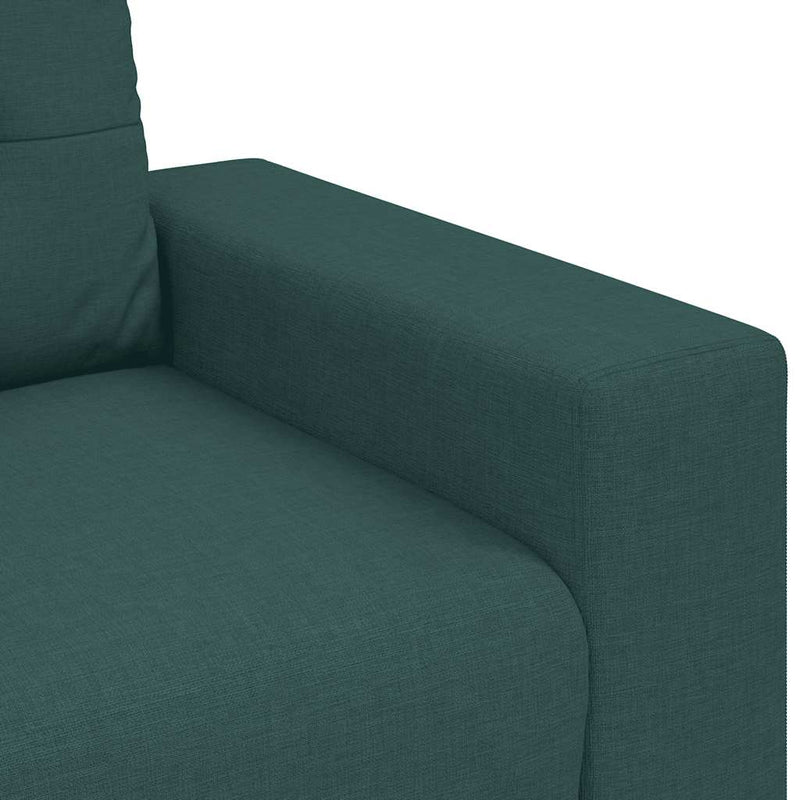 vidaXL sötétzöld szövet loveseat kanapé 120 cm