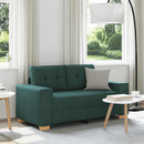 vidaXL sötétzöld szövet loveseat kanapé 160x77x82 cm