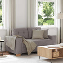 vidaXL tópszínű szövet loveseat kanapé 160x77x82 cm