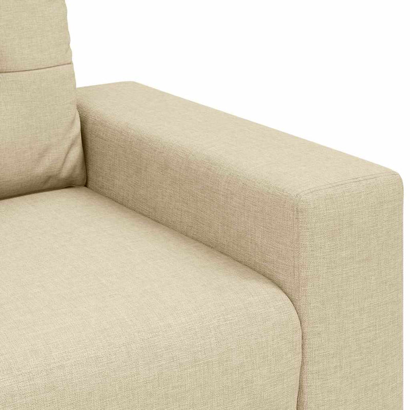 vidaXL krém szövet loveseat kanapé 120 cm