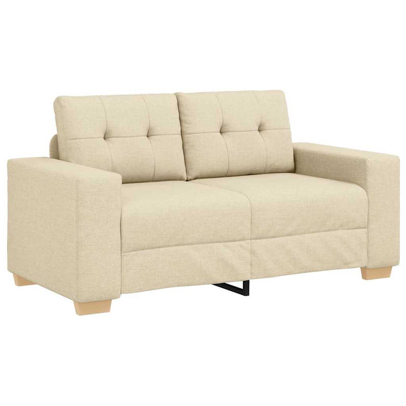 vidaXL krém szövet loveseat kanapé 120 cm