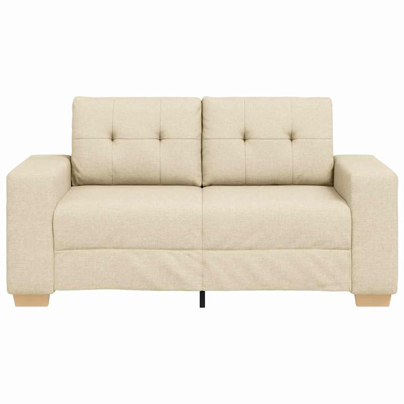 vidaXL krém szövet loveseat kanapé 120 cm