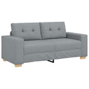 vidaXL világosszürke szövet loveseat kanapé 180x77x82 cm
