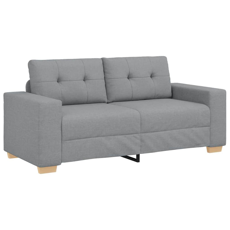 vidaXL világosszürke szövet loveseat kanapé 140 cm
