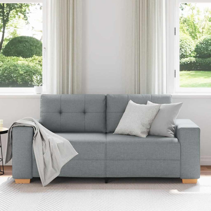 vidaXL világosszürke szövet loveseat kanapé 140 cm