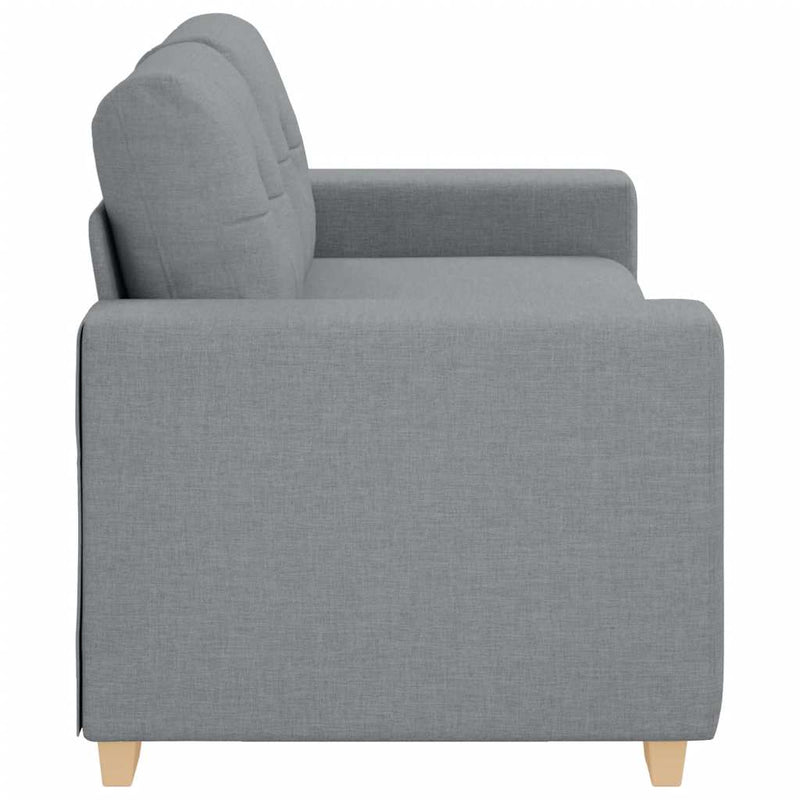 vidaXL világosszürke szövet loveseat kanapé 140 cm