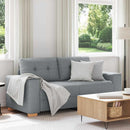 vidaXL világosszürke szövet loveseat kanapé 180x77x82 cm